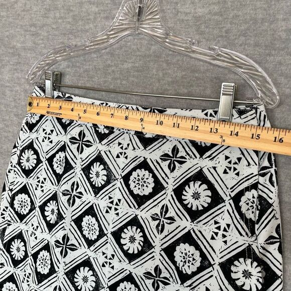 Rip Skirt Limited Edition Fijian Tapa Womens Medium Iconic Print Black White NWT - Picture 9 of 11